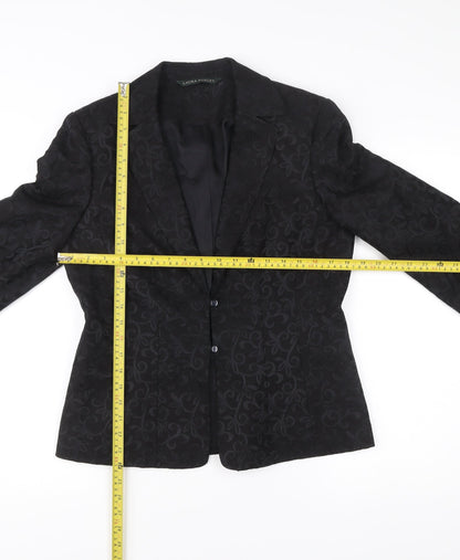 Womens UK Size 12 Laura Ashley Regular Black Blazer