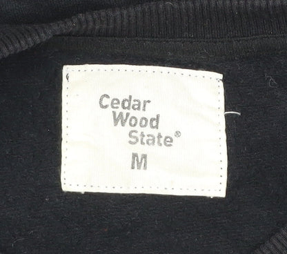 Mens UK Size M Cedar Wood State Black Pullover Sweatshirt