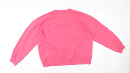 H&M Women’s Pink Venice Graphic Sweatshirt Size 12 Regular Fit