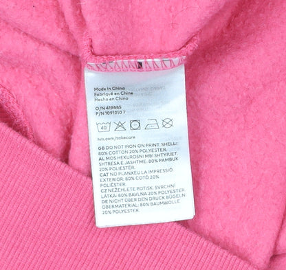 H&M Women’s Pink Venice Graphic Sweatshirt Size 12 Regular Fit