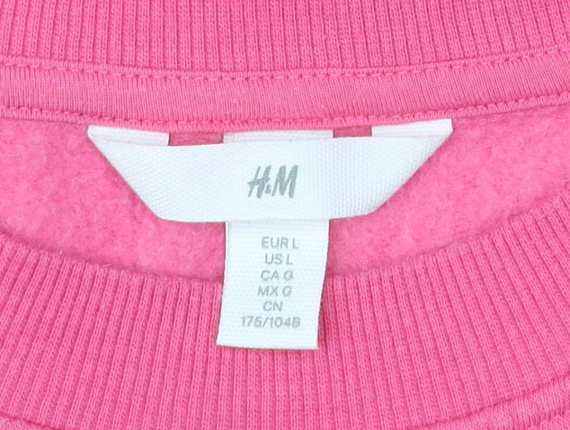 H&M Women’s Pink Venice Graphic Sweatshirt Size 12 Regular Fit