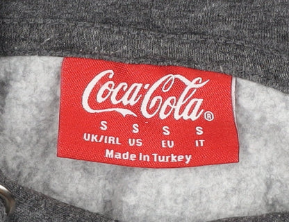 Mens UK Size S Coca-Cola Grey Pullover Hoodie