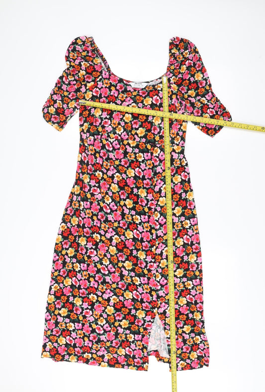 Dorothy Perkins Petite Womens Multicoloured Floral Bodycon Dress Size 10