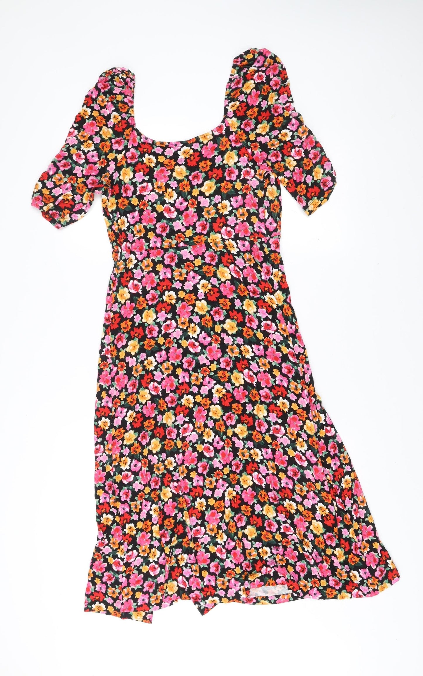 Dorothy Perkins Petite Womens Multicoloured Floral Bodycon Dress Size 10