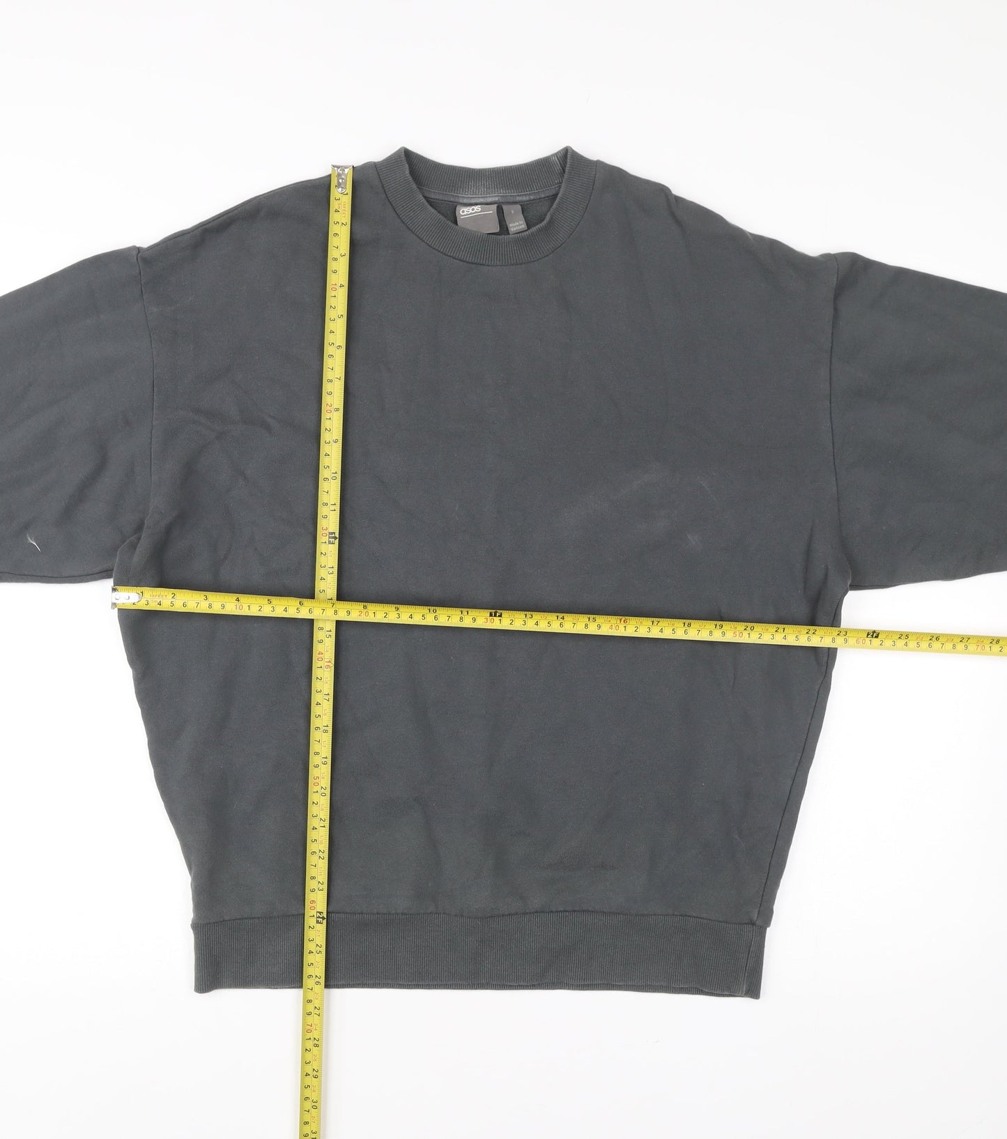Mens UK Size S ASOS Grey Pullover Sweatshirt