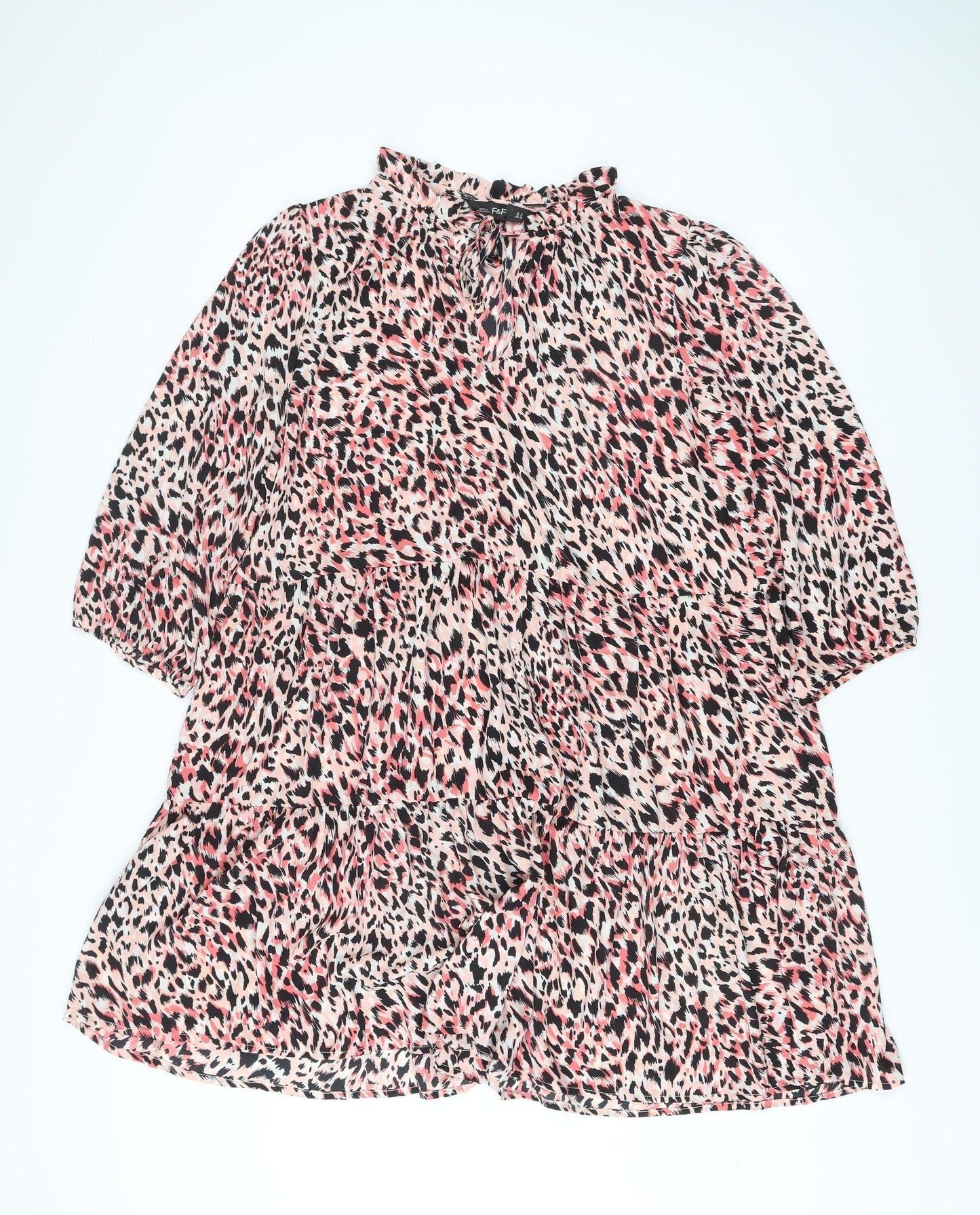 F&F Women’s Multicoloured Animal Print Shift Dress Size 18