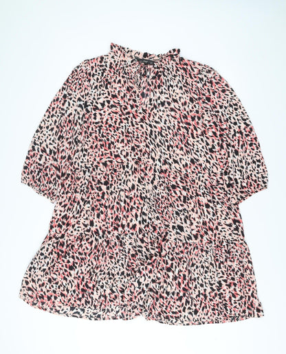 F&F Women’s Multicoloured Animal Print Shift Dress Size 18