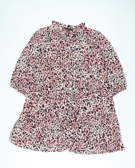 F&F Women’s Multicoloured Animal Print Shift Dress Size 18