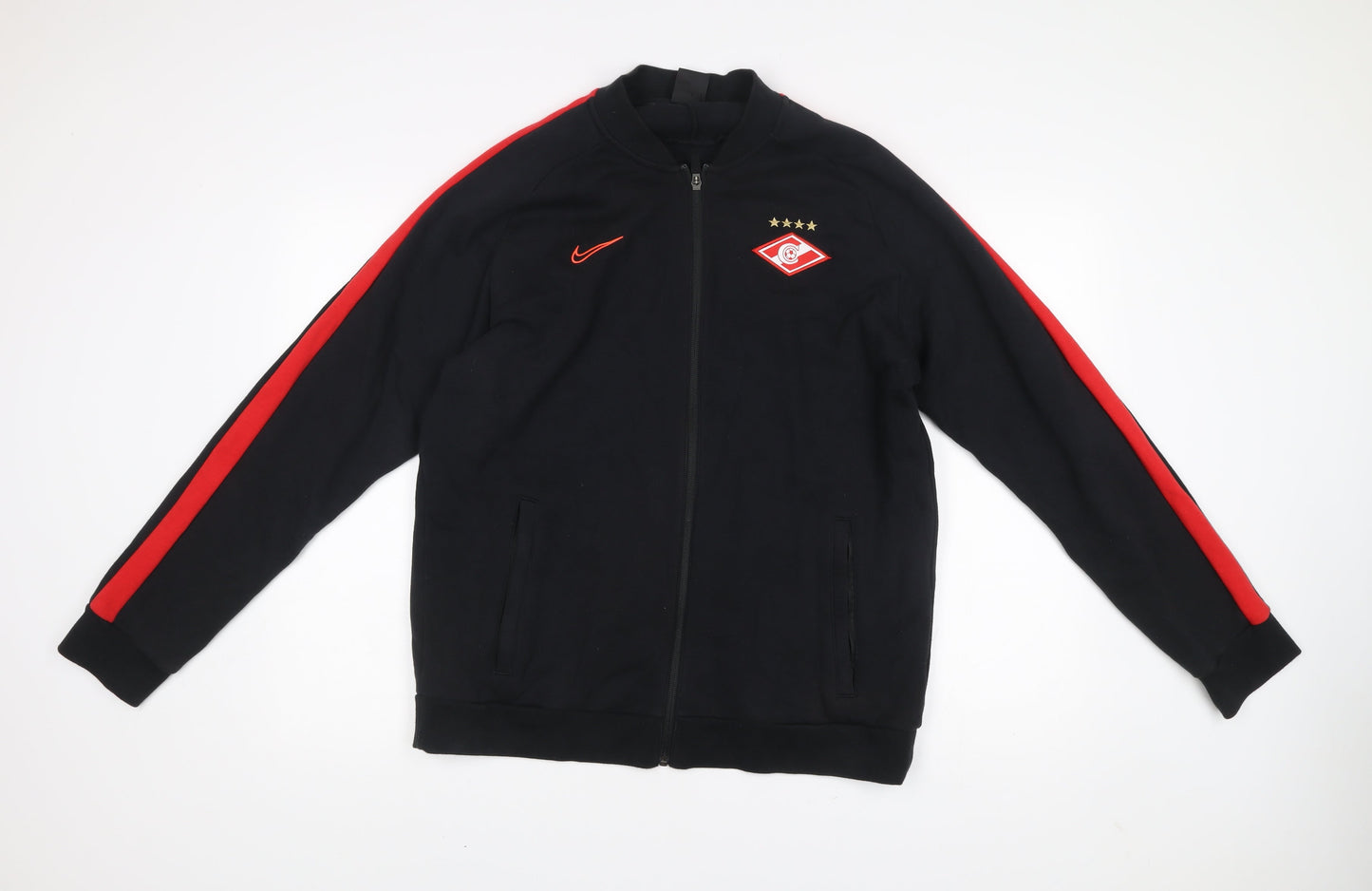 Nike Men’s Black Track Jacket L Football Training Full Zip