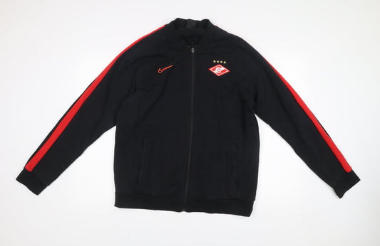Nike Men’s Black Track Jacket L Football Training Full Zip