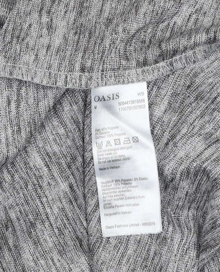 Womens UK Size M Oasis Grey Basic T-Shirt