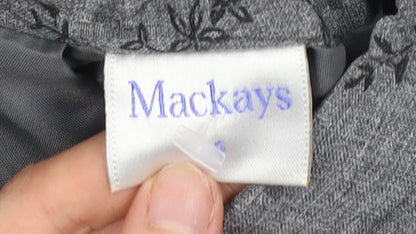 Mackays Women’s Grey Floral Pencil Skirt Size 14 Workwear