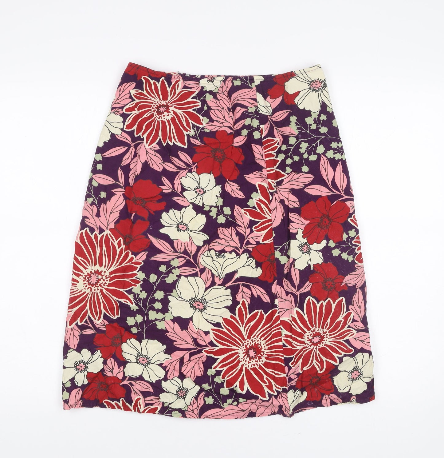 Womens UK Size 14 United Colors of Benetton A-Line Cotton Skirt