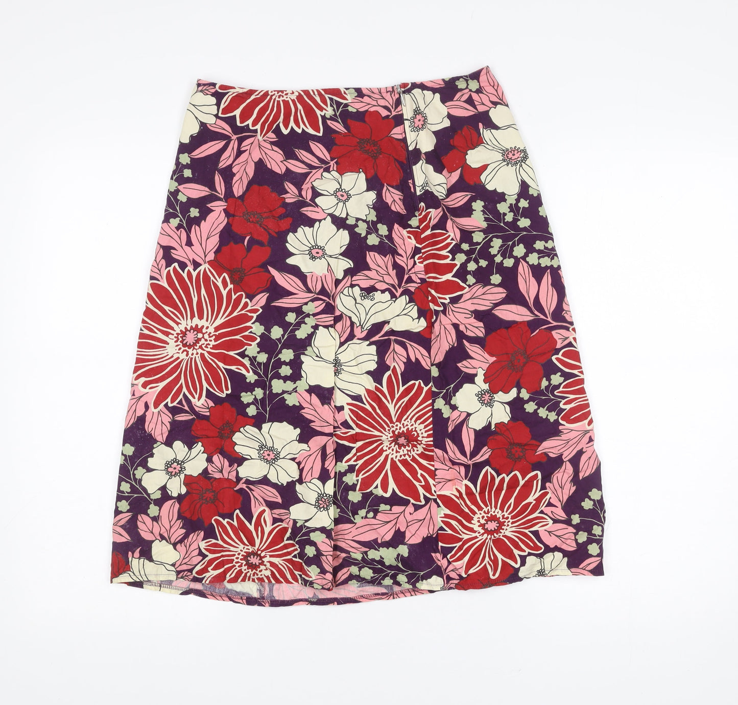 Womens UK Size 14 United Colors of Benetton A-Line Cotton Skirt