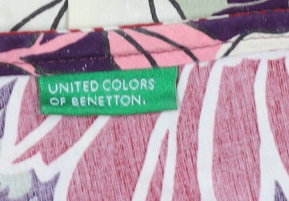 Womens UK Size 14 United Colors of Benetton A-Line Cotton Skirt