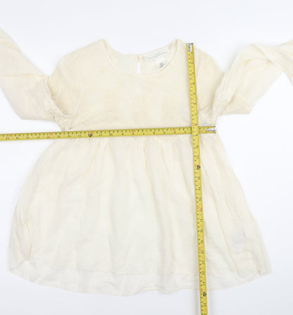 Womens UK Size 8 H&M Ivory Tunic Blouse
