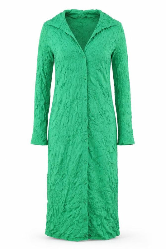 PrettyLittleThing Womens Green Long Sleeve Shirt Dress Size 10