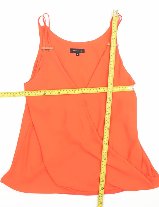 New Look Women’s Orange Size 10 Camisole Tank Top V-Neck Sleeveless