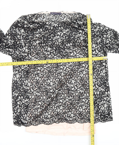 Womens UK Size 14 Marks and Spencer Black Tunic Blouse