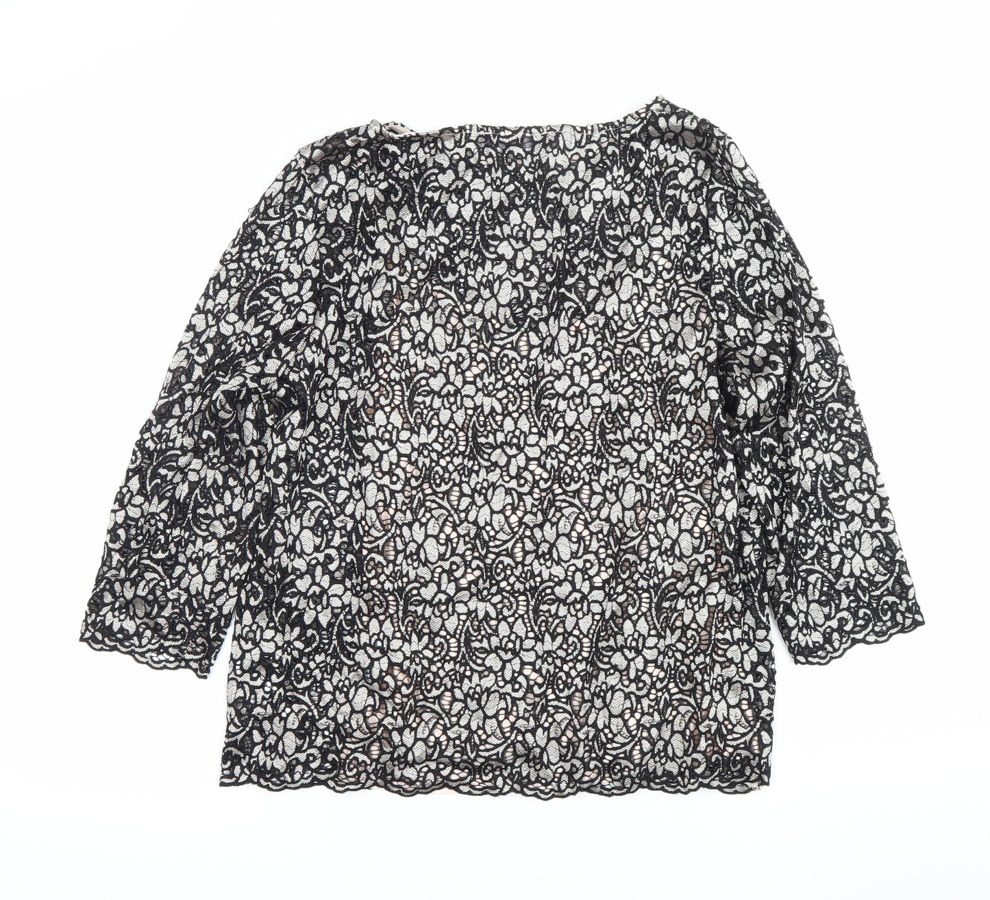 Womens UK Size 14 Marks and Spencer Black Tunic Blouse