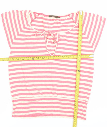 Womens UK Size M Reiss Pink Tunic Blouse