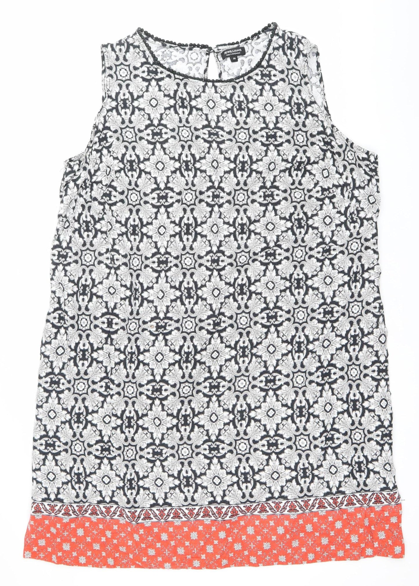 JD Williams Women’s Multicoloured Plus Size 28 Sleeveless Shift Dress