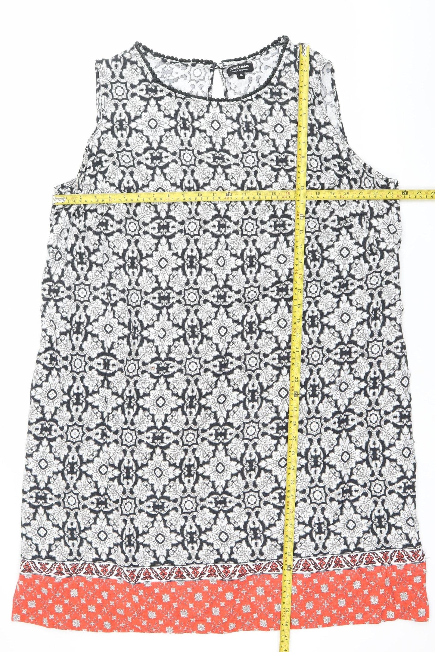 JD Williams Women’s Multicoloured Plus Size 28 Sleeveless Shift Dress