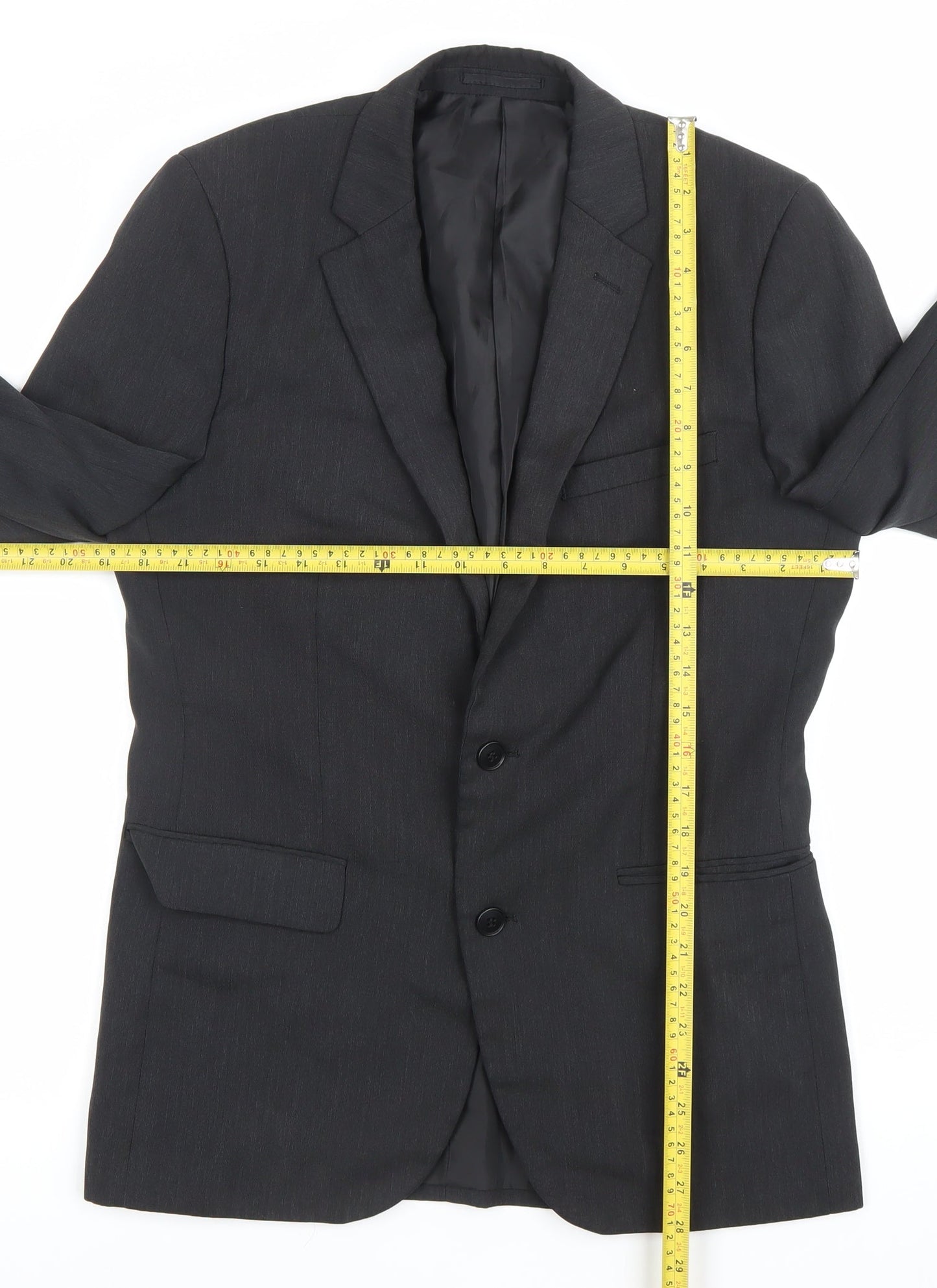 Mens UK Size 36 Fellini Traveller Regular Grey Suit Jacket