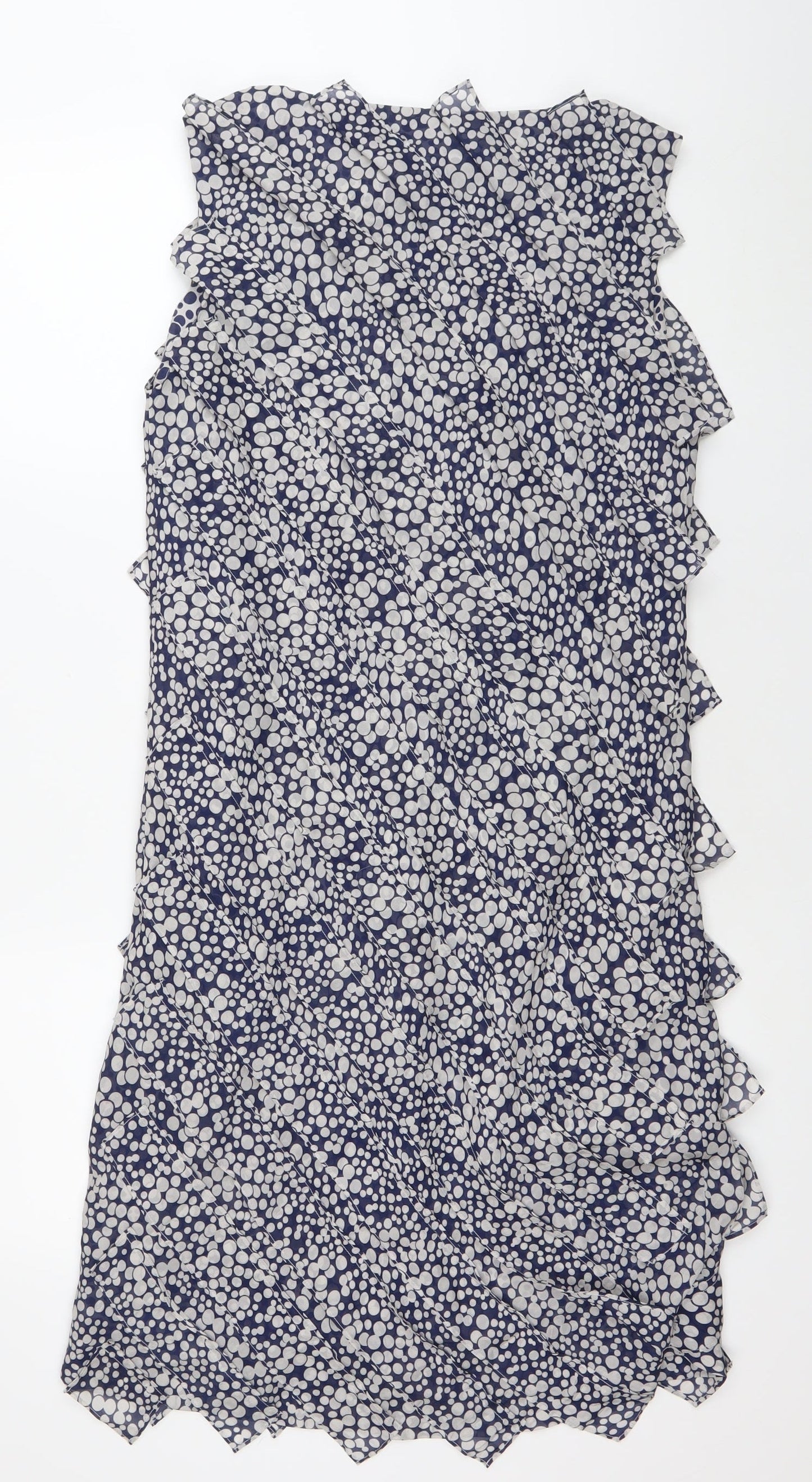 Nicole Miller Women’s Blue Polka Dot Silk Swing Dress Size 12