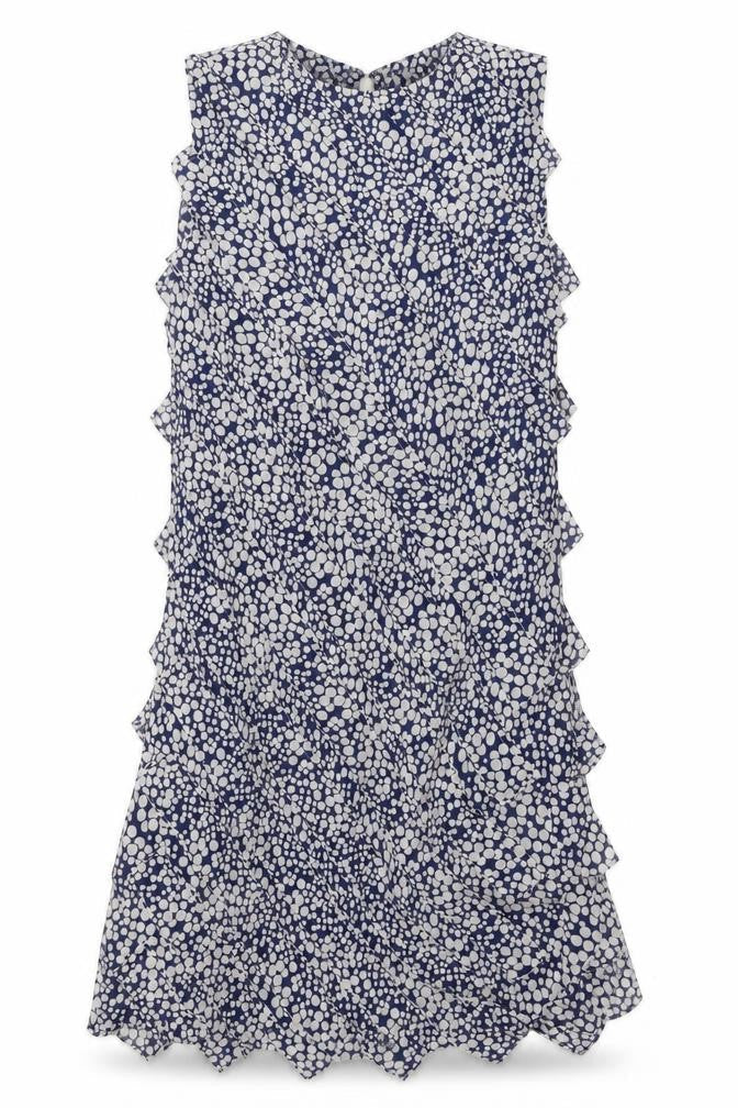 Nicole Miller Women’s Blue Polka Dot Silk Swing Dress Size 12