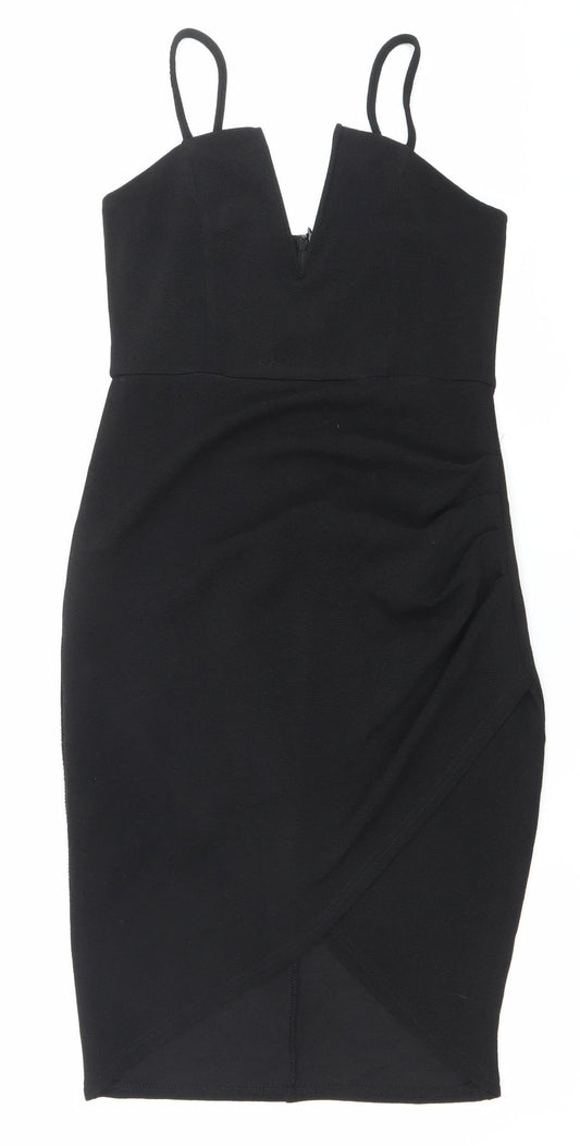 AX Paris Women’s Black Size 12 Sleeveless Bodycon Dress