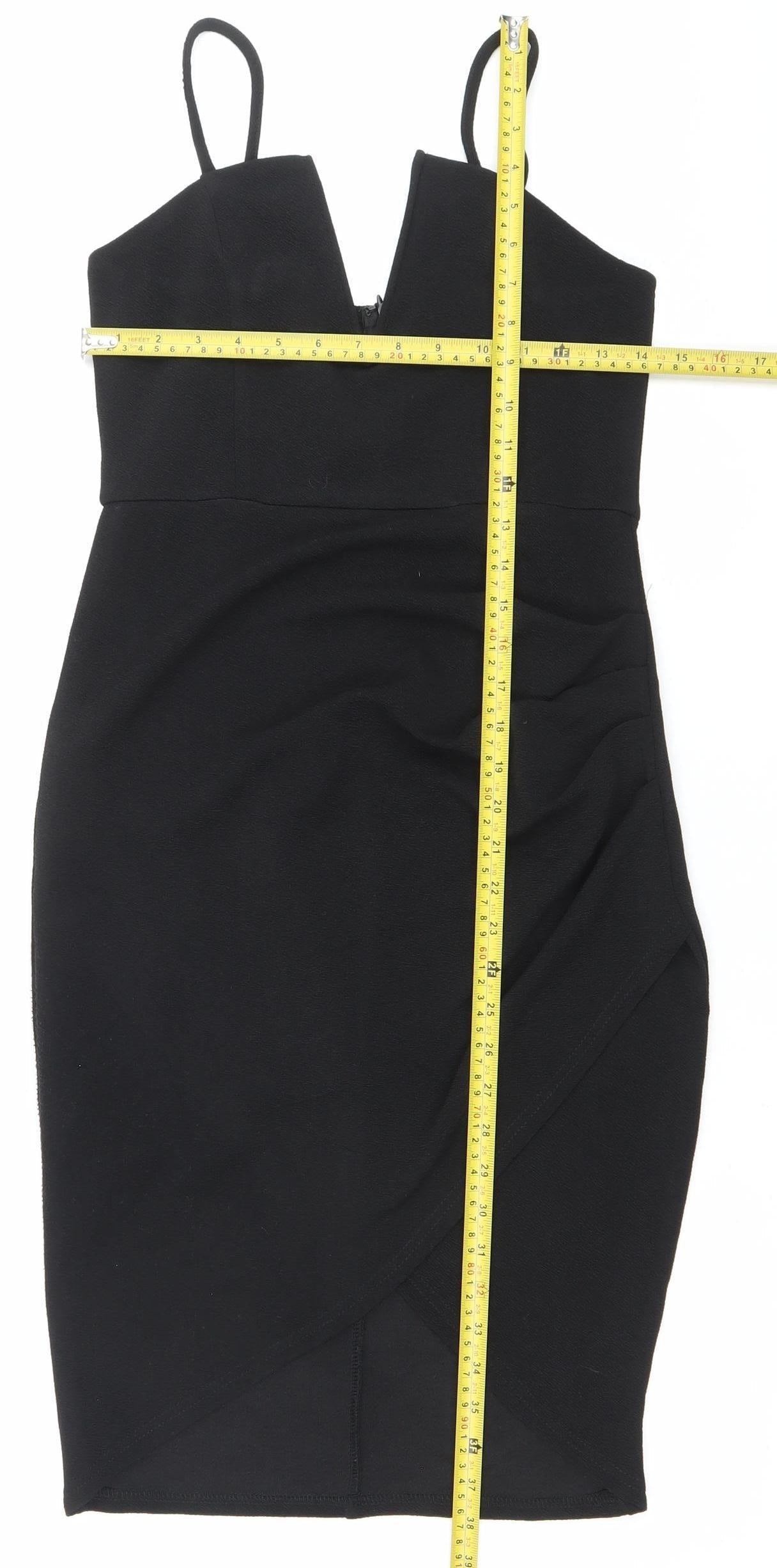 AX Paris Women’s Black Size 12 Sleeveless Bodycon Dress