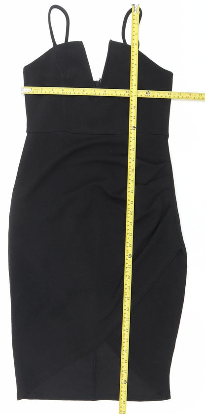 AX Paris Women’s Black Size 12 Sleeveless Bodycon Dress