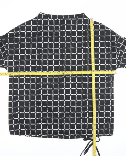 Womens UK Size L Canda Black Tunic Blouse