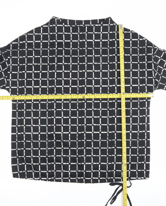 Womens UK Size L Canda Black Tunic Blouse