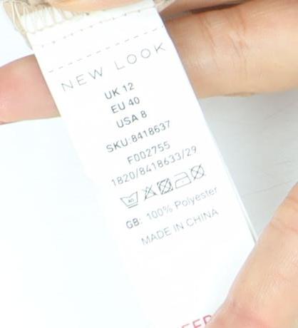 New Look Women’s Beige Horse Print Button-Up Shirt Size 12