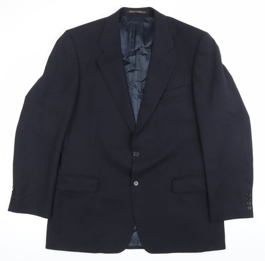 Mens UK Size 42 Marks and Spencer Regular Blue Suit Jacket