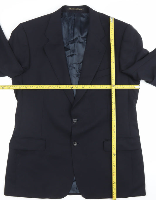 Mens UK Size 42 Marks and Spencer Regular Blue Suit Jacket