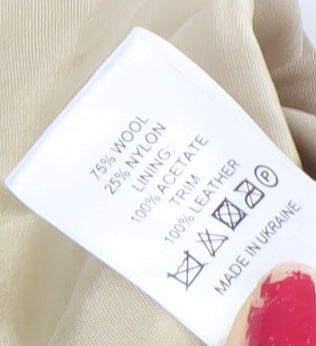 Womens UK Size 8 ASOS Beige Pea Coat