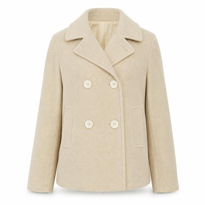 Womens UK Size 8 ASOS Beige Pea Coat