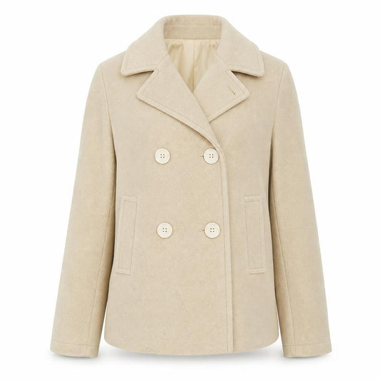 Womens UK Size 8 ASOS Beige Pea Coat