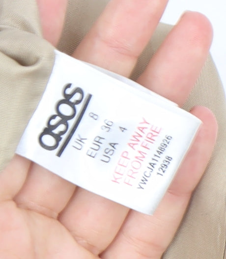 Womens UK Size 8 ASOS Beige Pea Coat