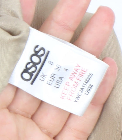 Womens UK Size 8 ASOS Beige Pea Coat