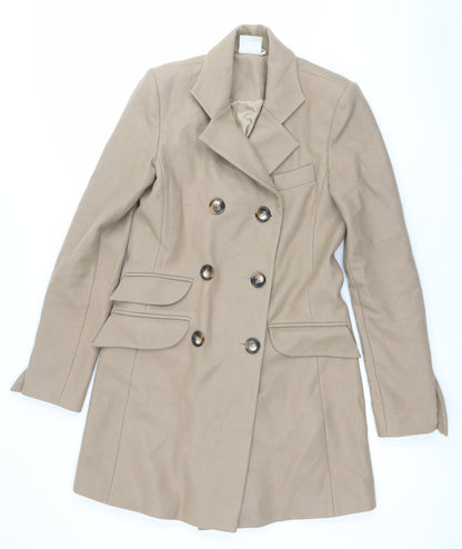 Womens UK Size 8 ASOS Beige Pea Coat
