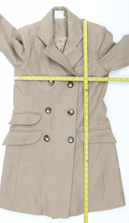 Womens UK Size 8 ASOS Beige Pea Coat