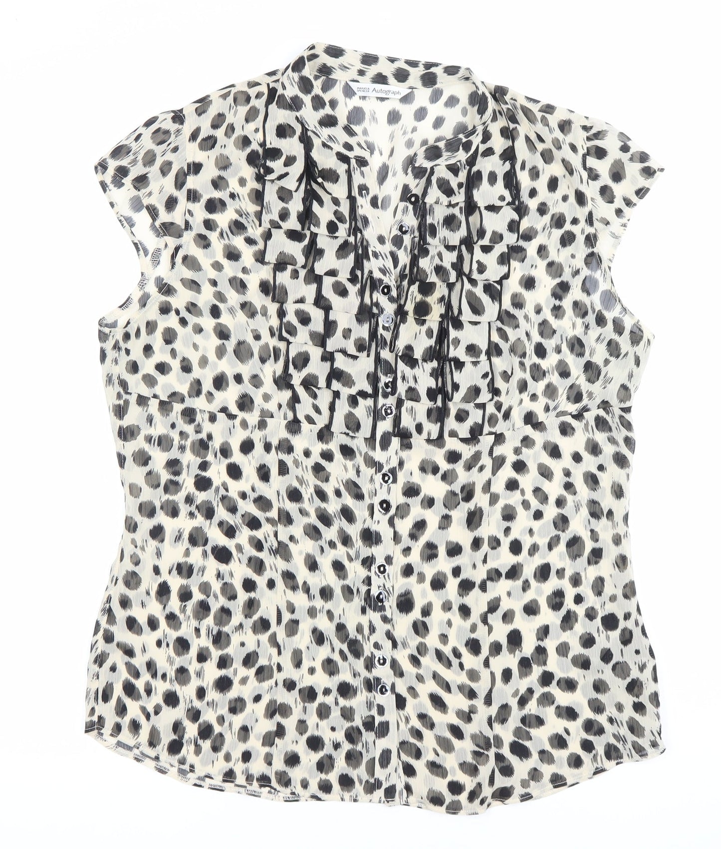 Womens UK Size 14 Marks and Spencer Black Blouse Blouse