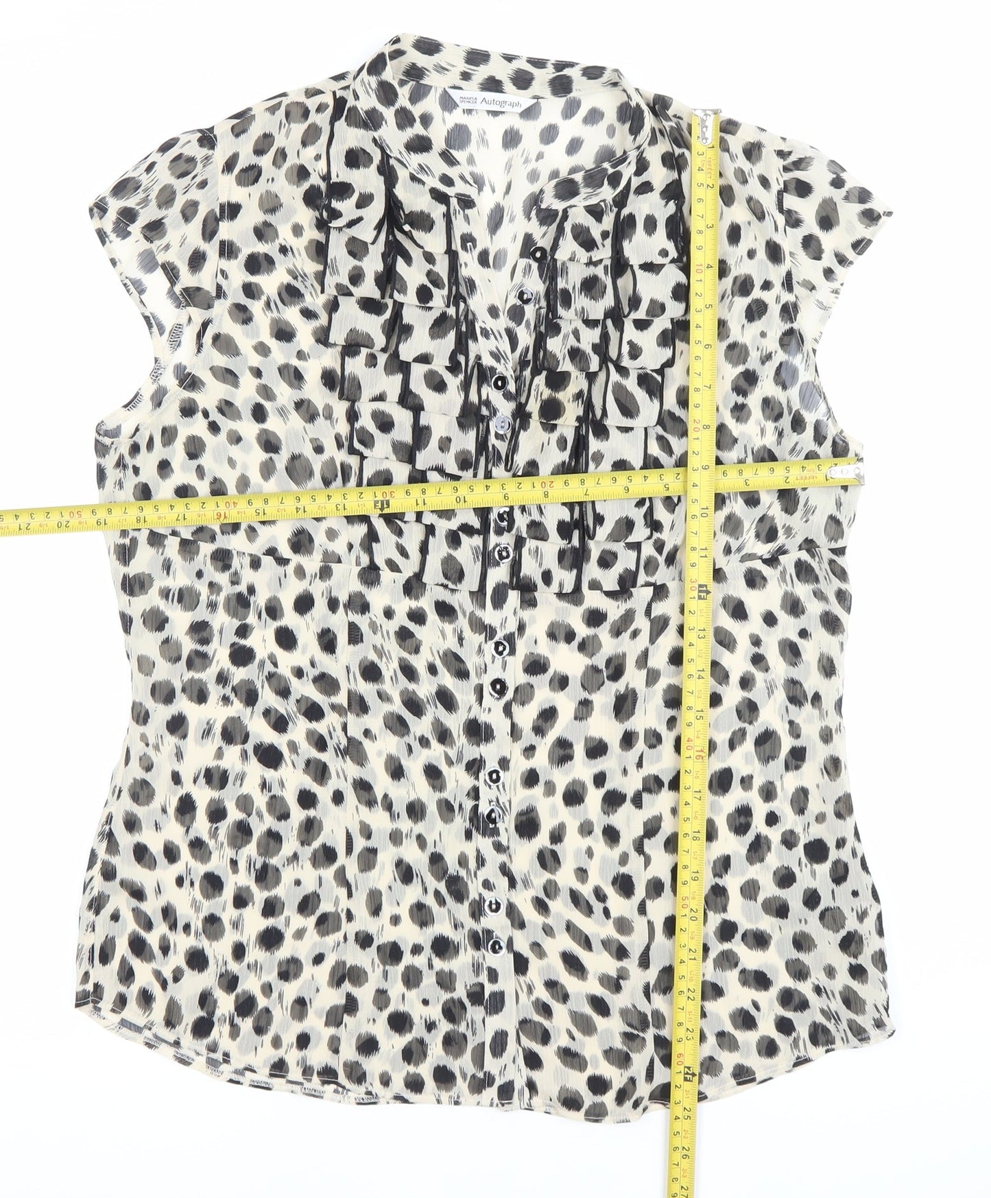 Womens UK Size 14 Marks and Spencer Black Blouse Blouse