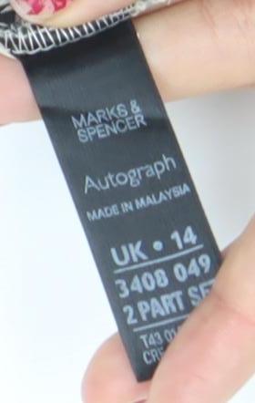 Womens UK Size 14 Marks and Spencer Black Blouse Blouse