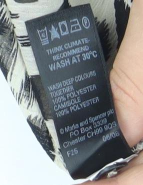 Womens UK Size 14 Marks and Spencer Black Blouse Blouse