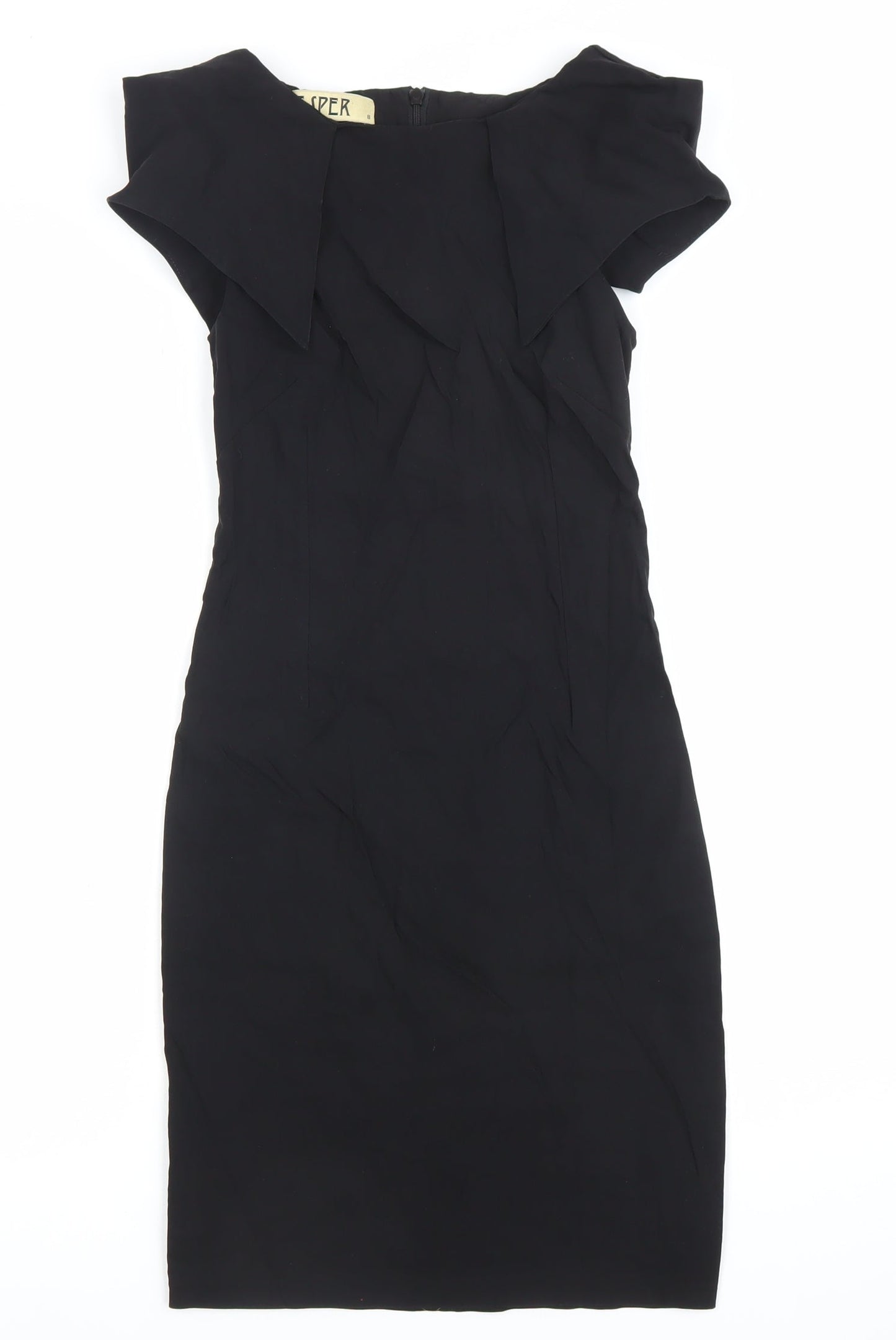 Vesper Womens Black Sheath Knee Length Stretch Dress Size 8